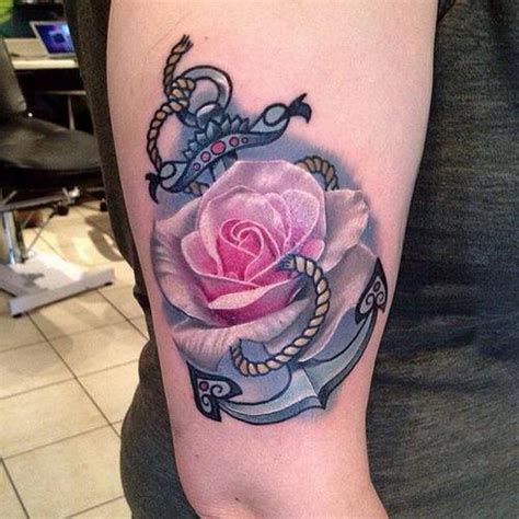 anchor with roses tattoo meaning